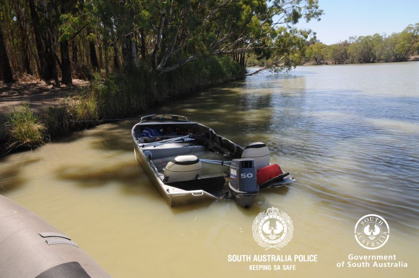 The boat involved in the 2019 collision at Swan Reach. 