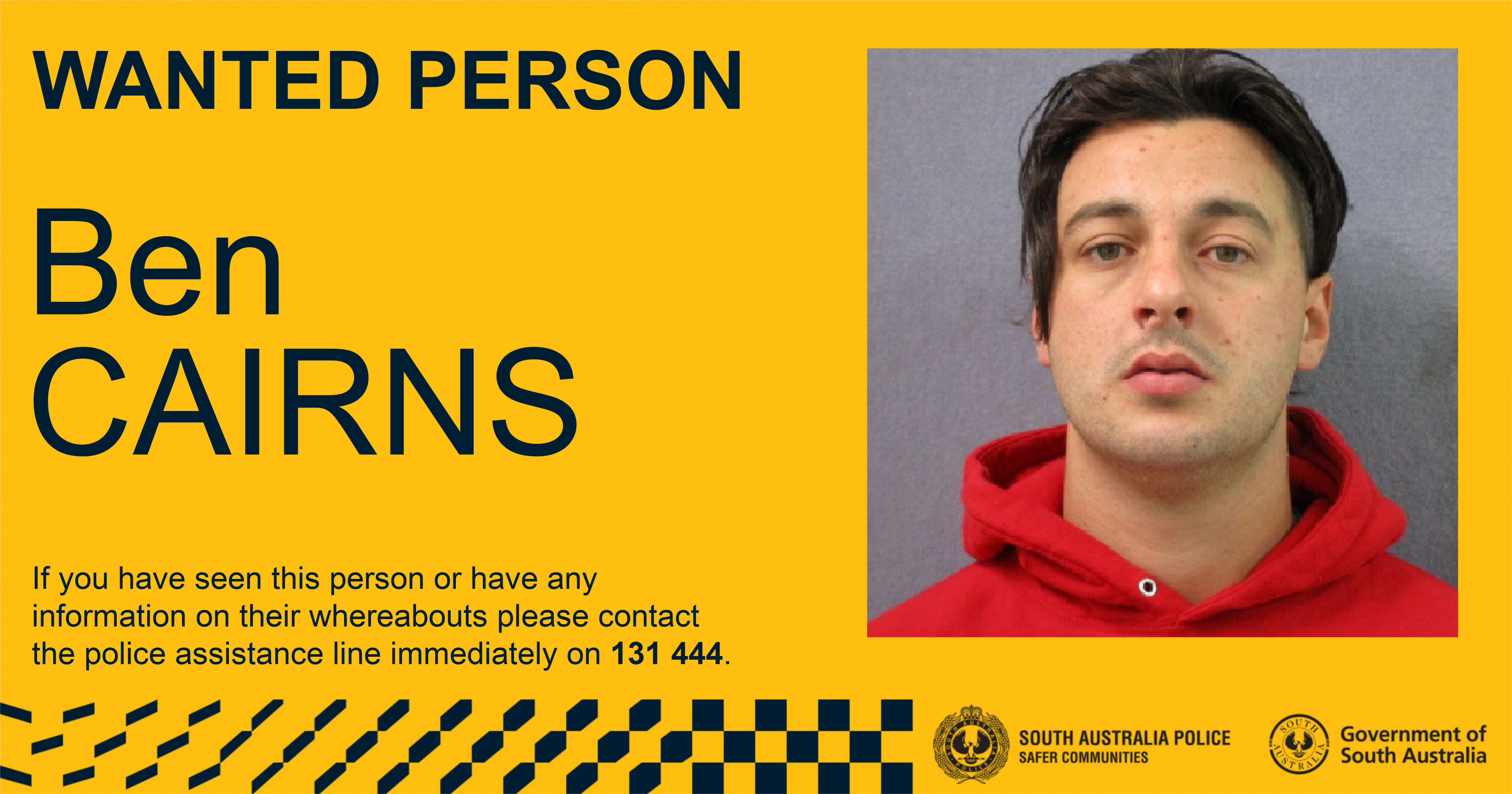 Wanted man Ben Cairns