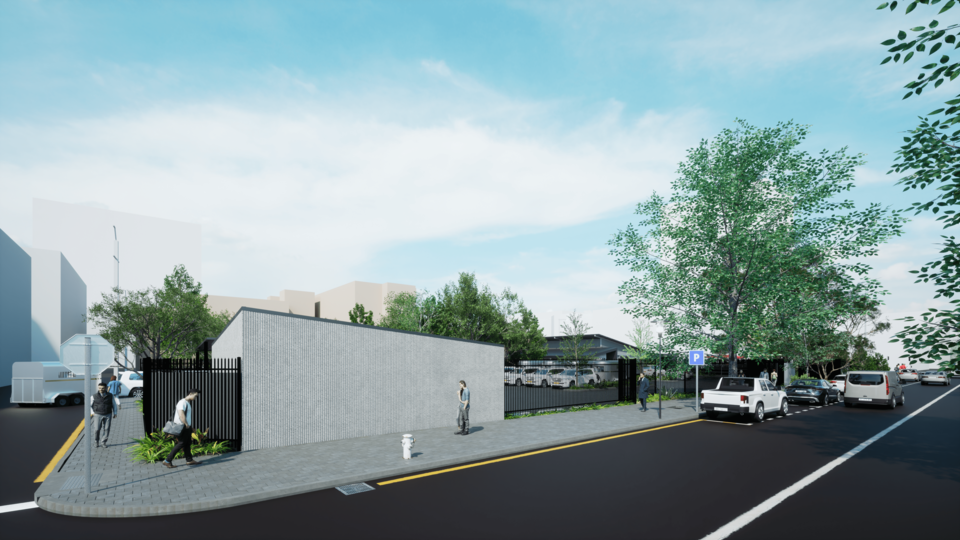 City staging - concept corner Wright Mill st