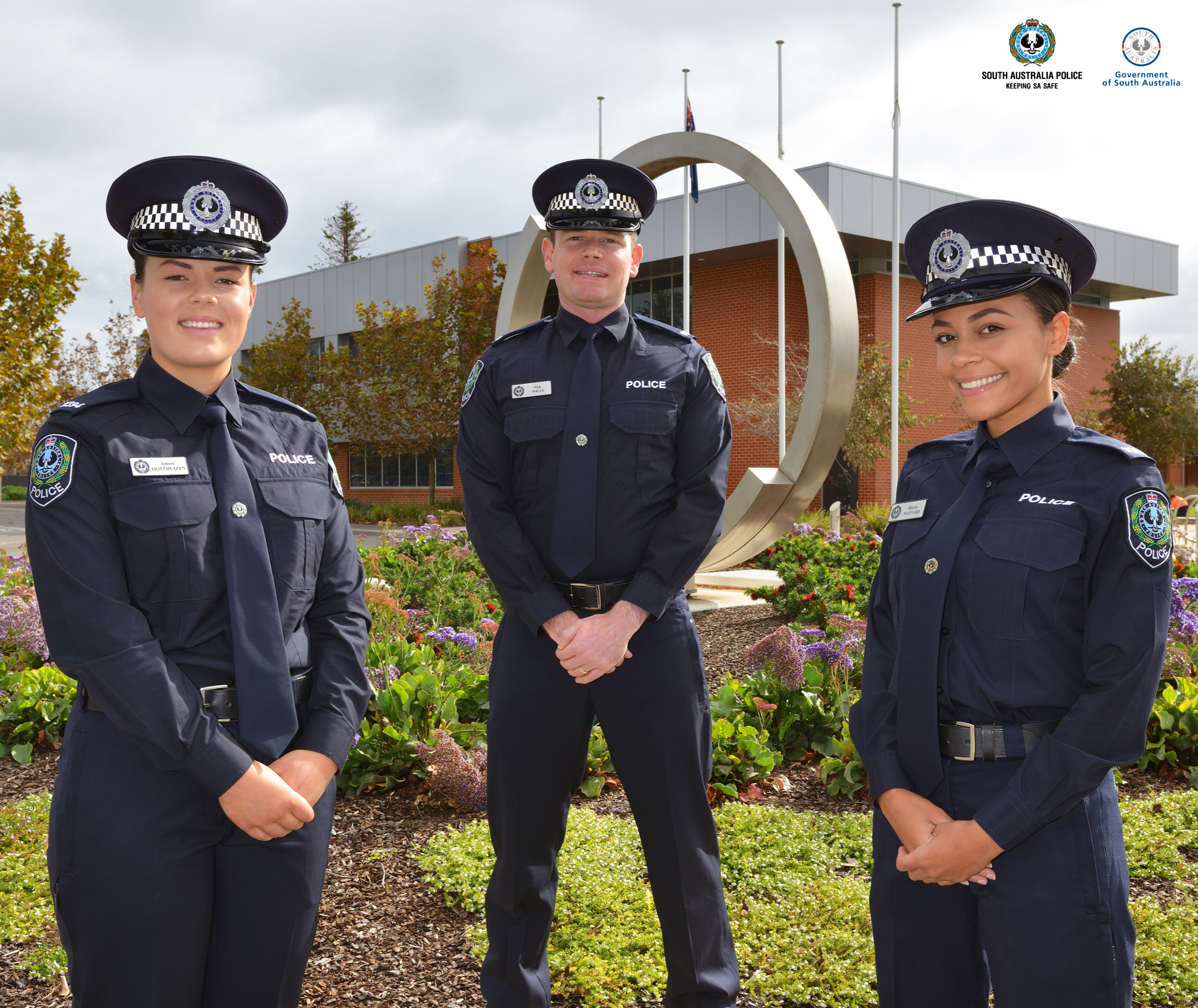 Left to Right: Probationary Constable Amore Oosthuizen, Probationary Constable Nicholas Wills and Probationary Constable Sharna Maynard.
