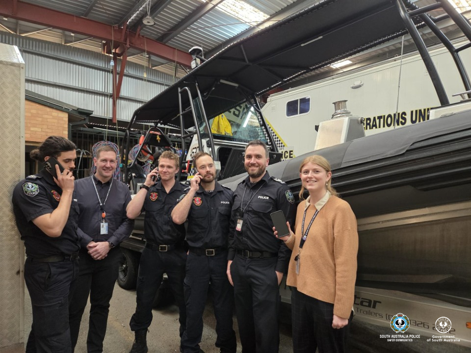 Water Operations Unit with the new mobile phones
