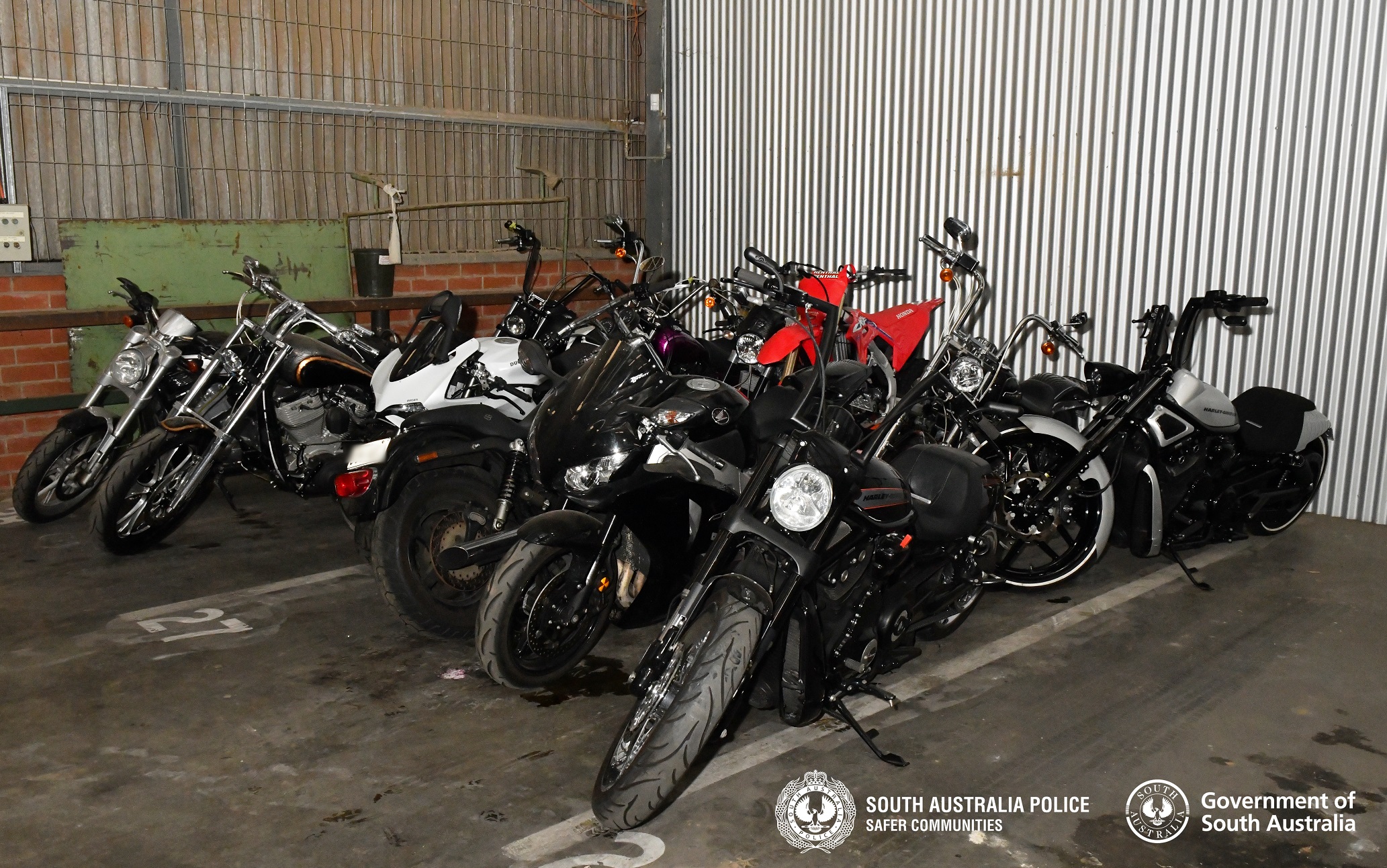 Seized motorbikes